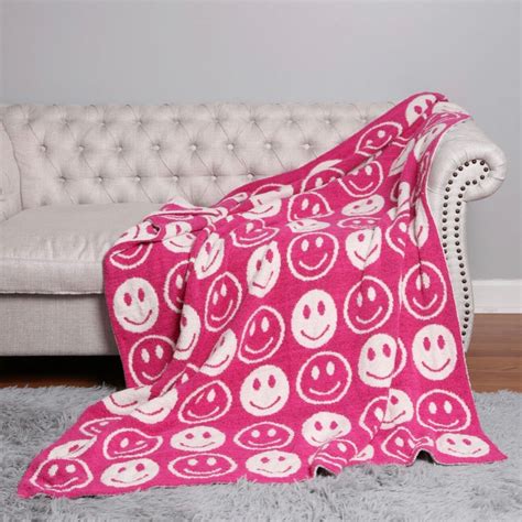 smiley face bedding|pink smiley face blanket.